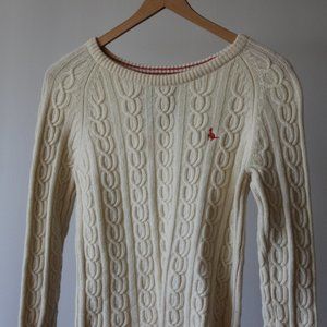 Jack Wills Cable Knit Wool Sweater Small